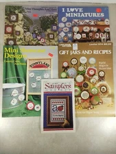 Lot Of 5 Cross Stitch Miniatures Pattern Leaflets CS11 Leisure Arts and More