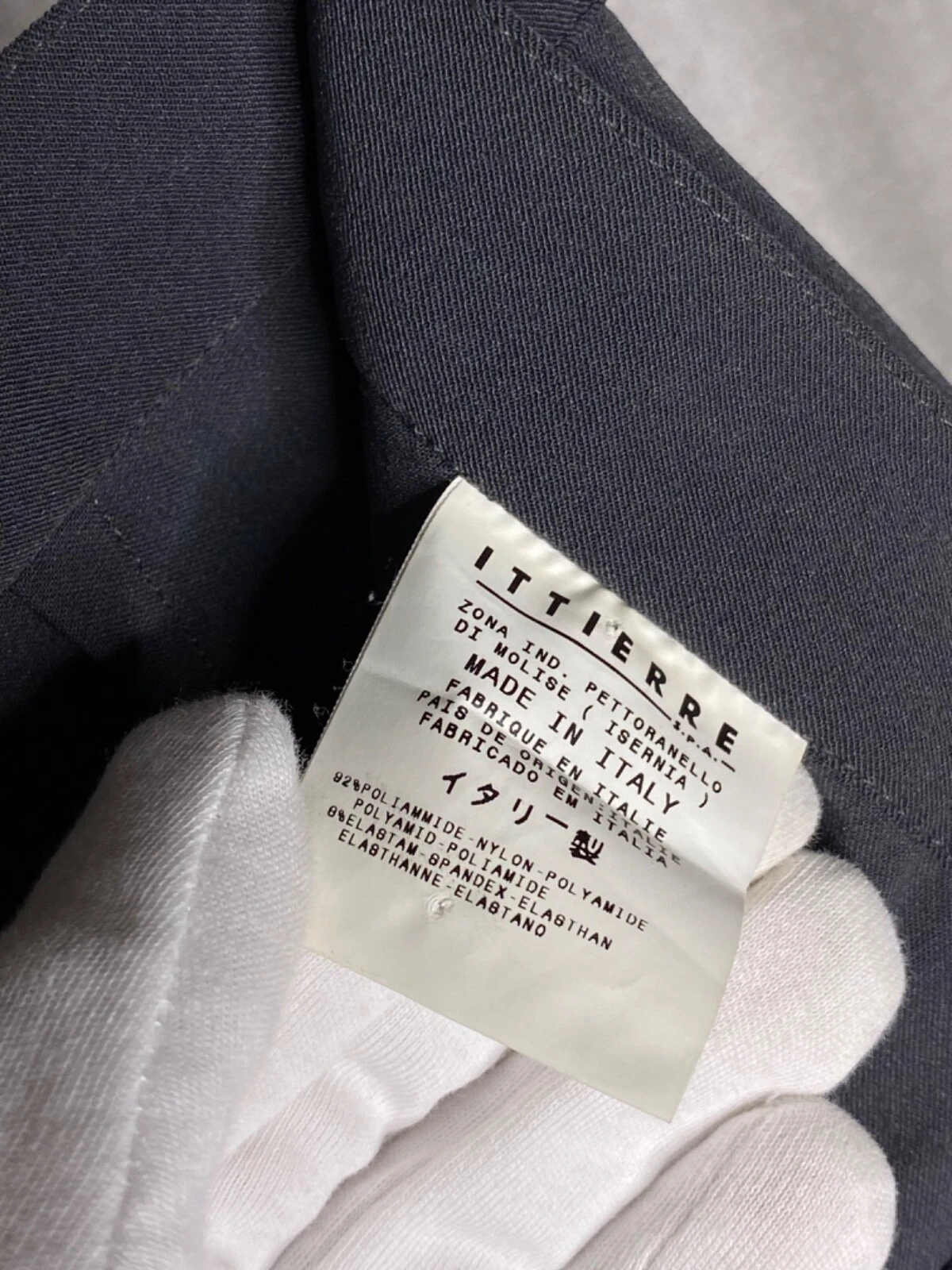 Versace Jeans Couture pantalone donna nylon vintage grigio taglia 30 44