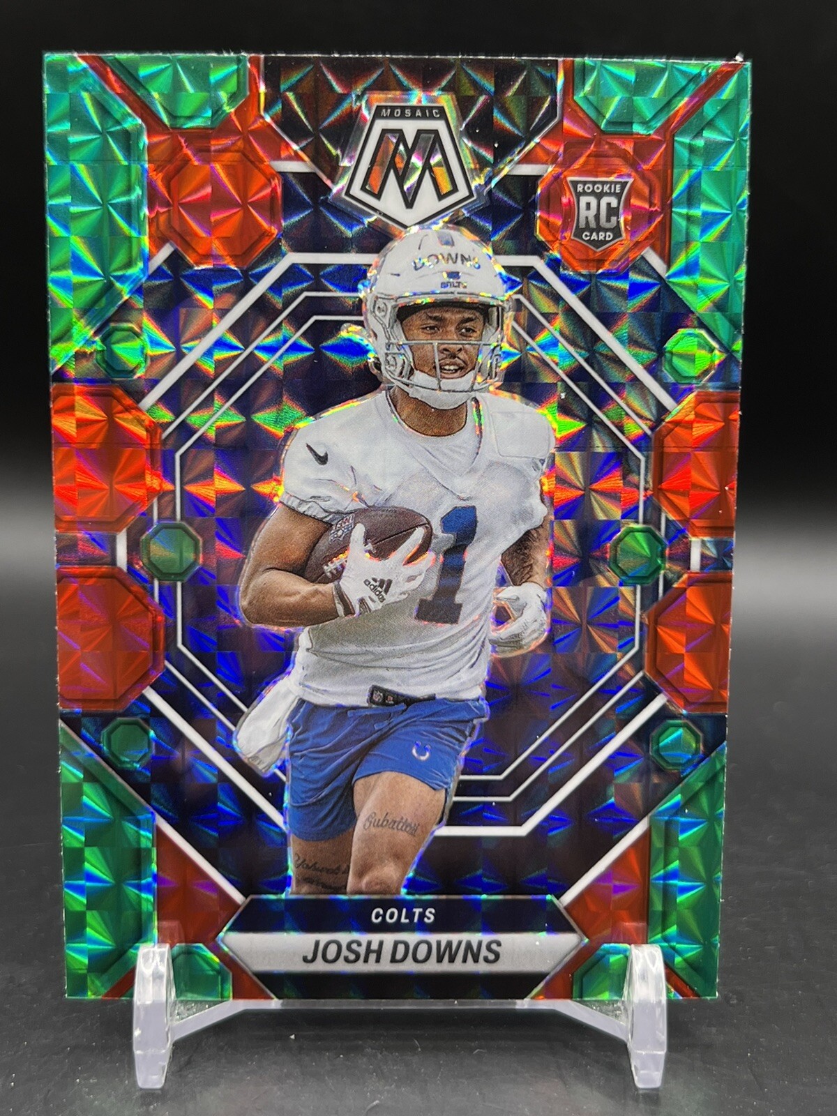 2023 Panini Mosaic Rookie Choice Red Green Prizm Josh Downs #339 Colts RC