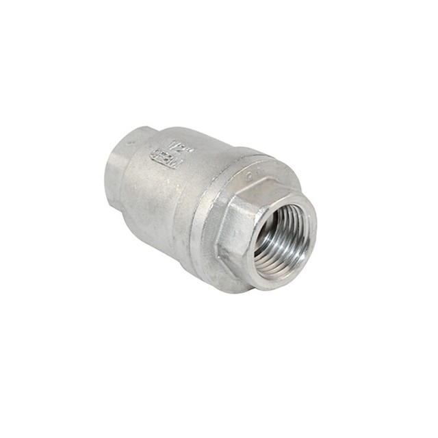 1/2" Check Valve WOG 1000 Spring Loaded Inline Stainless Steel 316