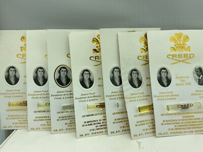 Creed Original Parfum  0.08oz / 2.5ml each Sample vials with Card assorted
