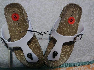 white slip ons sandals