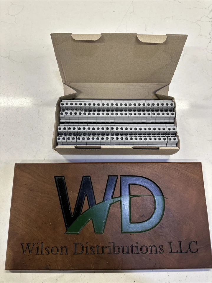 *NEW* Eaton XBUT6 Terminal Blocks Style UT6 50A 600V Gray 24-8AWG Box Of 50 - Image 3 of 4