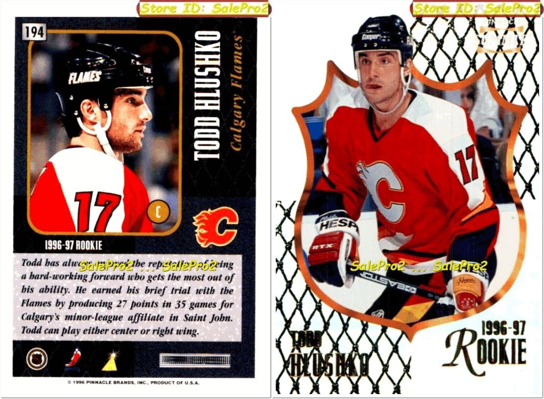 PINNACLE SUMMIT 1996 TODD HLUSHKO NHL CALGARY FLAMES PREMIUM STOCK