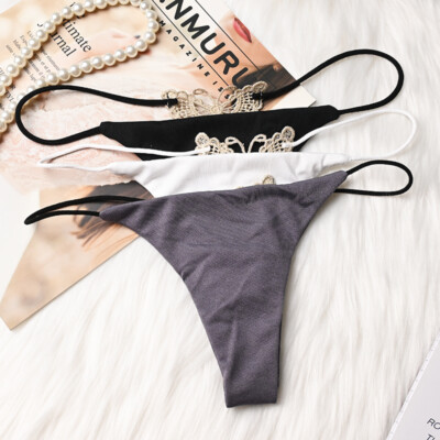 3Pack Lot Sexy Womens Nylon Panties G-string Thongs Lingeries Underwear Briefs