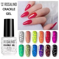 Crackle Nail Colours Cracking Varnish Air Dry Gel Nails Polish Top Base Coat UK
