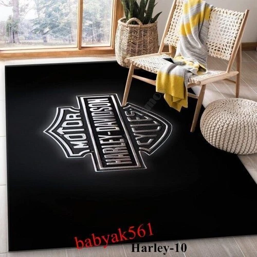 2026 Retro Motorrad Harley SKUll Racing Teppich Fußmatte Wohnzimmer Schlafzimmer - Bild 33 von 35