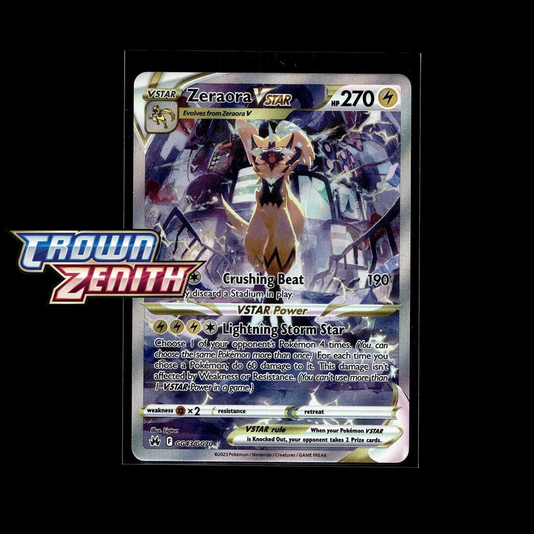 zeraora vstar pokemon card value V - - VMAX - Pokmon 3 Set (You can choose the same Pokmon more than once.) For each time you chose a Pokmon Zeraora VSTAR SAR 220/172 S12a
