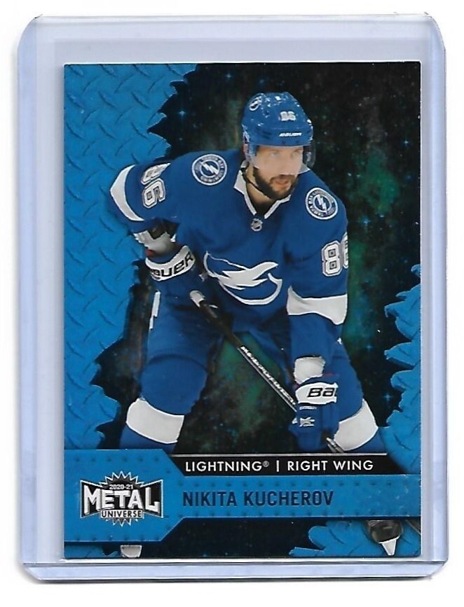 Nikita Kucherov  SP ▪ 2020-21 Skybox Metal Universe BLUE Spectrum #86  Lightning
