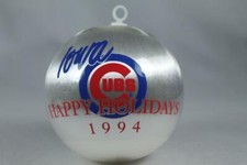 'Iowa Cubs Happy Holidays' 1994 Ornament White Silk/Plastic NEW In Box