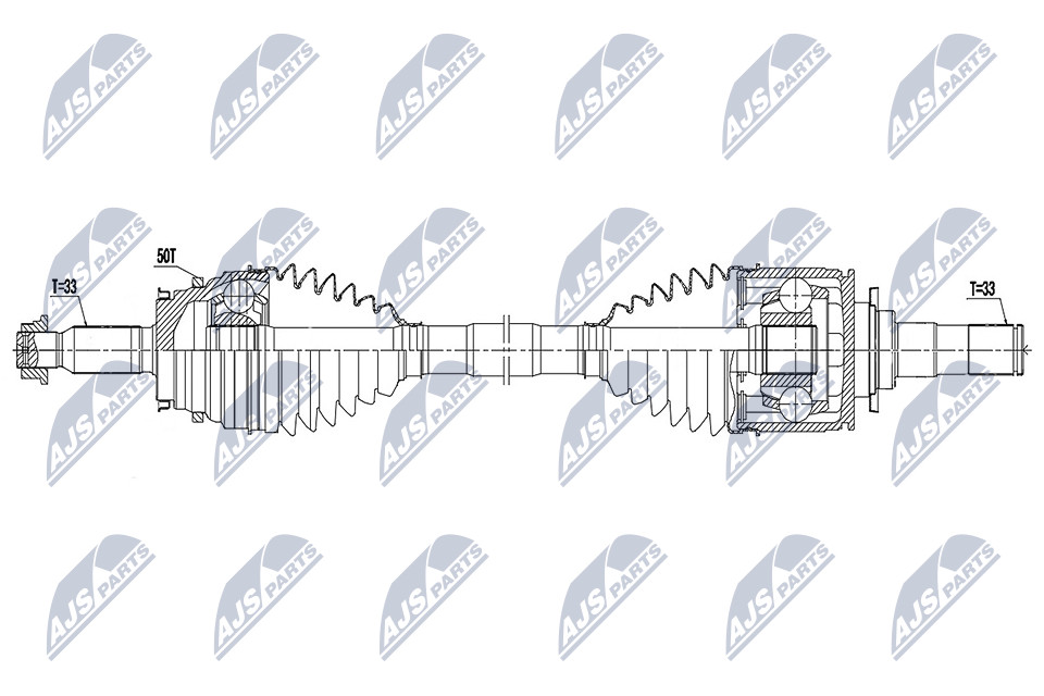 Rear Right NTY NPW-MS-077 Drive Shaft for MITSUBISHI - Image 7