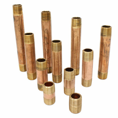 Brass Pipe Nipple 1/8'' x 1'' Schedule 40 Male Thread MIP Fitting (Lot of 14)