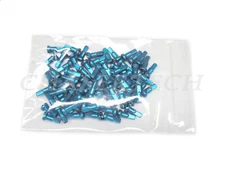 MTB Road BMX Bike 7075 Alloy Spoke Nipples 2.0mm 14G 1/2" 72 Pcs Aqua Blue