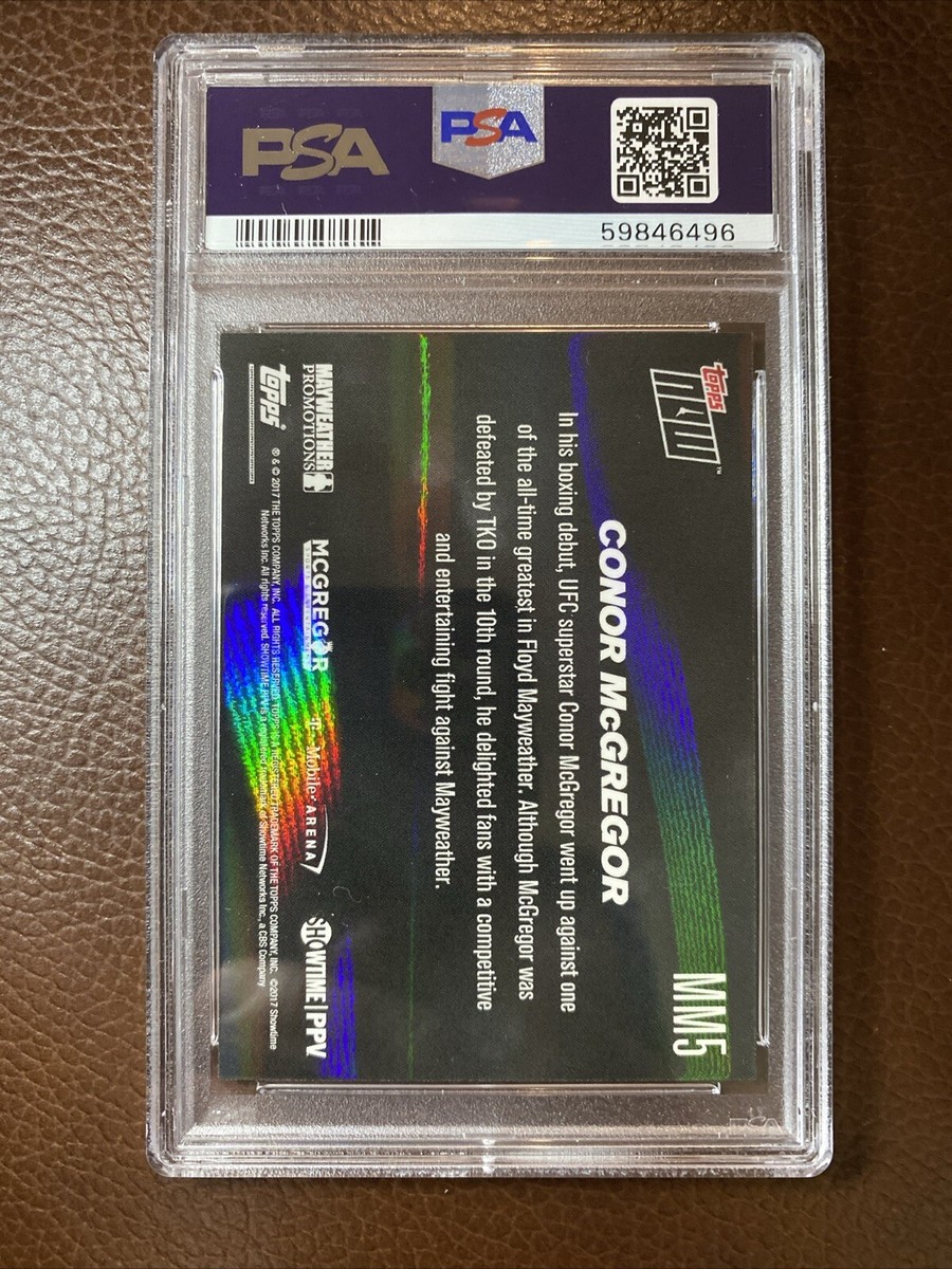 PSA 9 Conor McGregor vs Floyd Mayweather 2017 Topps Now Card