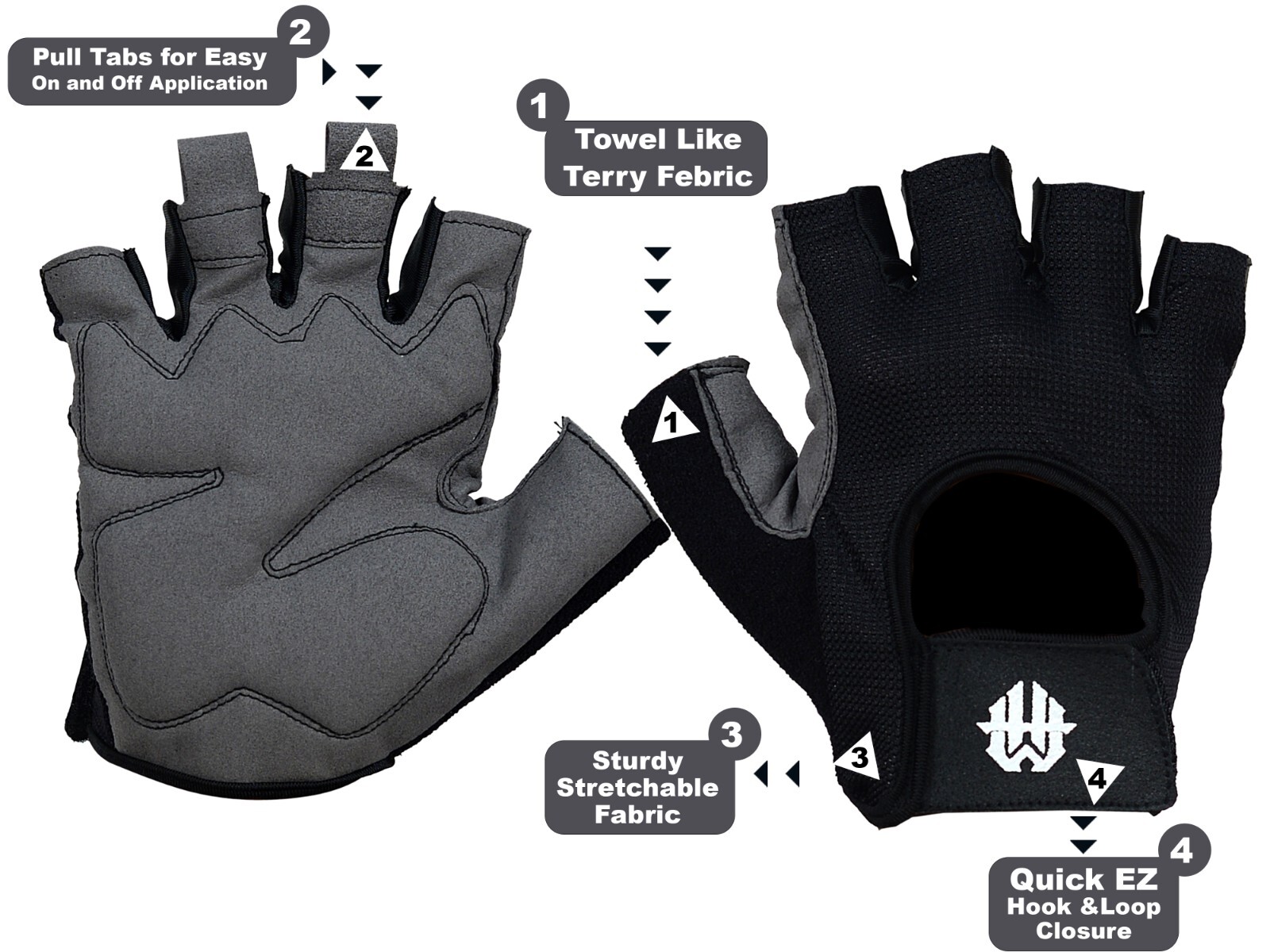 Men Women Cycling Padded Gloves Half Fingers Fingerless MTB Sport