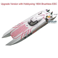 DTRC X55 Painted Waterproof Racing Boats 130km/h RC Ship Model Servo CNC Motor