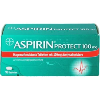 BAYER VITAL GMBH GB PHARMA ASPIRIN Protect 100 mg magensaftres.Tabletten 98 St PZN 06706155