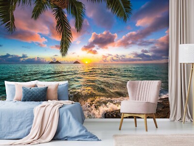 Riesen Tapete Wandbild 312x219cm Meerblick Palmen Wohnzimmer Deko