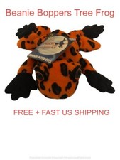 24K Beanie Boppers Trick or Treat Halloween Tree Frog 1997 Plush Stuffed Animal