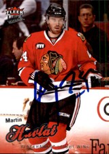Martin Havlat Signed Auto 2008-09 Fleer Ultra card Chicago Blackhawks