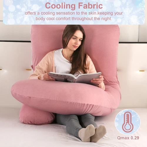 Pregnancy Pillow Full Body Maternity Women U/J-Shape Side Sleeper Support Pillow - Picture 125 of 129
