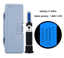 Salinity Meter Portable Handheld Refractometer Sea Gravimeter Aquarium 0-100 