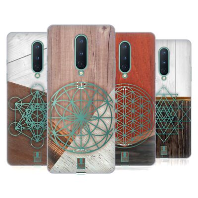 HEAD CASE GEOMETRIC WOOD PRINTS GEL CASE & WALLPAPER FOR AMAZON ASUS ONEPLUS