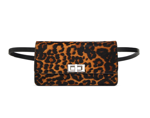 ZARA Belt Bag LEOPARD PRINT Crossbody FURSKIN LEATHER Multiway Bag NWT 6641/304 - Picture 2 of 10