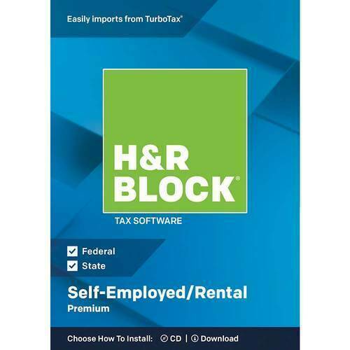 H&R Premium Self Employed/Rental 2018 Tax Software Fed/State Turbo Schedule C - Picture 1 of 1