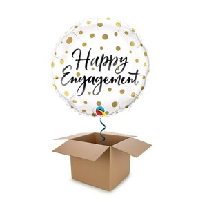 Happy 50th Birthday Black and Gold Inflated Helium Foil Balloon in a Box 18/"