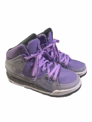 Jordan Shoes Girls 5.5Y Stealth Basketball Suede Purple Sparkle SC-1 439655 008 | eBay