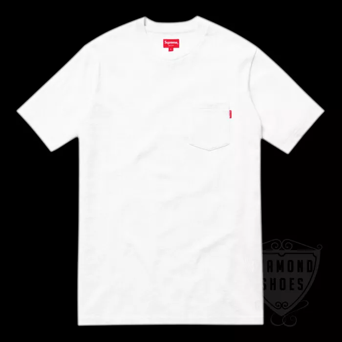 BRAND NEW SS18 SUPREME S/S POCKET TEE M XL WHITE SMALL BOX LOGO