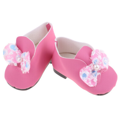 MagiDeal Lovely Doll PU Leather Shoes for AG American Doll 18inch Doll Boots