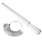 UK Größe Ring Mandrel Stick Finger Gauge Sizer Schmuck Messwerkzeug Set NEW