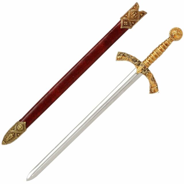 Knights Templar Sword Letter Opener & Scabbard Quality Steel (F-3066)