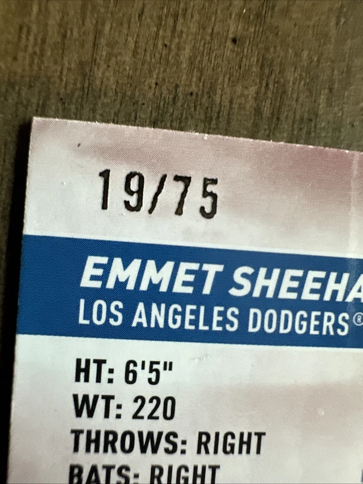 2024 Topps Stadium Club Emmet Sheehan Rookie Purple Foil SP Dodgers #19/75 - Image 3 of 4