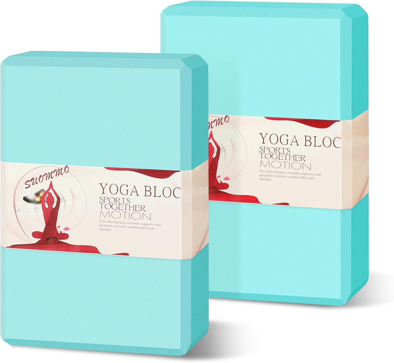Yoga Blocks 2 Pack - Premium EVA Foam for Yoga, Pilates, Meditation, and Stretch