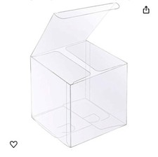 Clear Gift Boxes 3" X 3" X 3" 30 Pack Clear Pvc Plastic Boxes Transparent Packin
