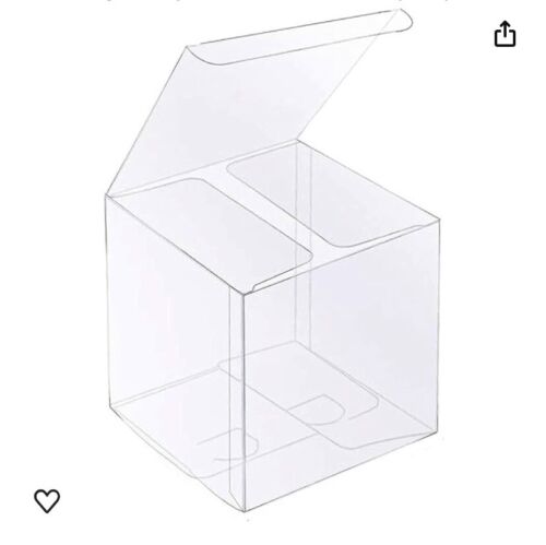 Clear Gift Boxes 3" X 3" X 3" 30 Pack Clear Pvc Plastic Boxes Transparent Packin - Picture 1 of 3