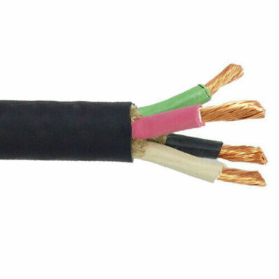 100' 14/4 SOOW Portable Power Cable Flexible CPE Jacket Black 600V