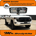 Gloss Black Front Grille w/ Light for Toyota Landcruiser 300 Series 2022-2026