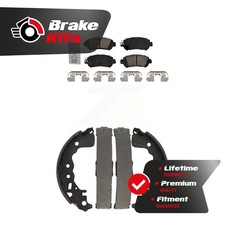 Front Rear Ceramic Disc Brake Pads Kit For 2018-2021 Nissan Kicks