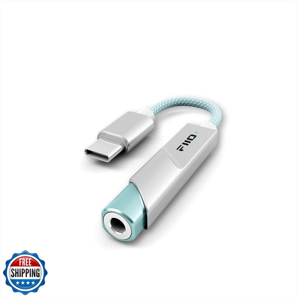FiiO KA11 USB C to 3.5mm Audio Adapter 32bit/384KHz, USB Type C Dongle HiFi D