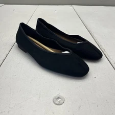Asos Design Black Suede Leni Ballet Flats Women’s Size 7 NEW