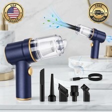 Portable 3-in-1 Car Vacuum Cleaner Air Duster 9000Pa Cordless USB Recharge