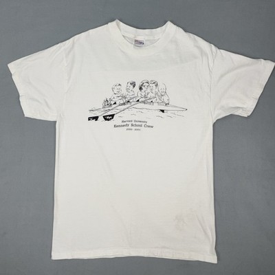 Harvard Kennedy School Crew T Shirt Mens L 2000 2001 Rowing Hanes Beefy Tee