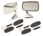 PAIR OF TEX STYLE DOOR MIRRORS - FIT MANY CLASSIC CARS - MG - TRIUMPH - MINI