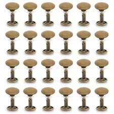 8mm Cap x 10mm Post Leather Rivet Double Cap Rivets Tubular Metal Rapid Rivet...