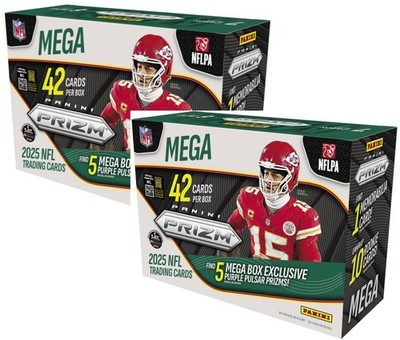 2025 Panini Prizm (Purple Pulsar) NFL Hobby Mega Box (Lot of 2) - Ready to Ship!