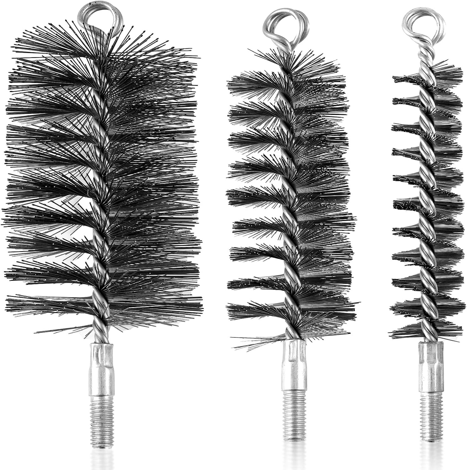 3 Brosses de ramonage métalliques G pour conduit de cheminée et chaudière